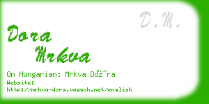 dora mrkva business card